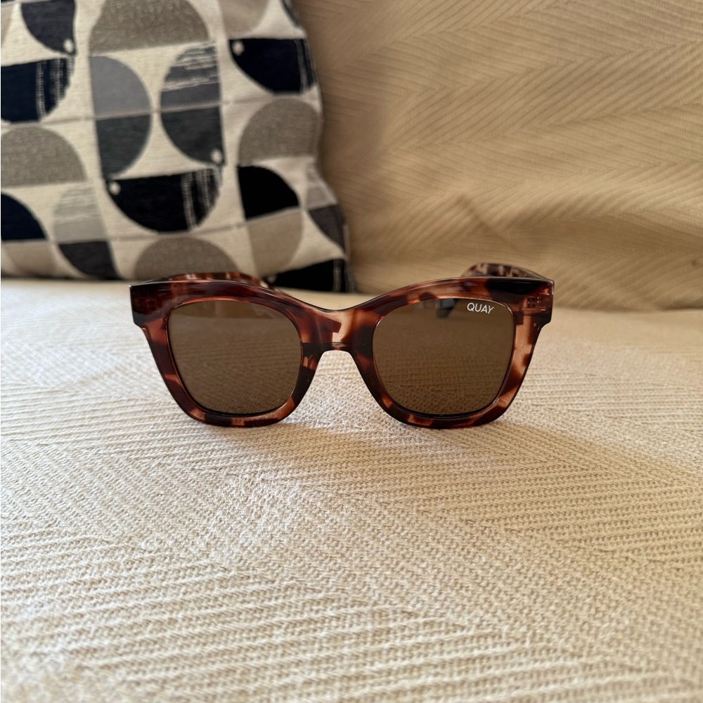 Quay Australia Brown Patterned Sunglasses
